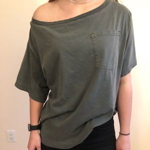 Oversize gray/grey shirt with pocket